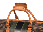 Tolredo Leather Canvas Duffel Bag - Camo Green