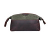 Killeen Leather & WaxCan Toiletry Bag -  Fossil Green