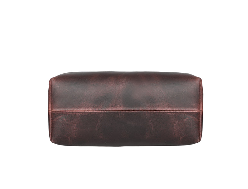 Killeen Leather & WaxCan Toiletry Bag -  Fossil Green