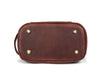 Akron Leather Toiletry Bag - Walnut Brown.