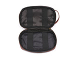 Akron Leather Toiletry Bag - Walnut Brown.