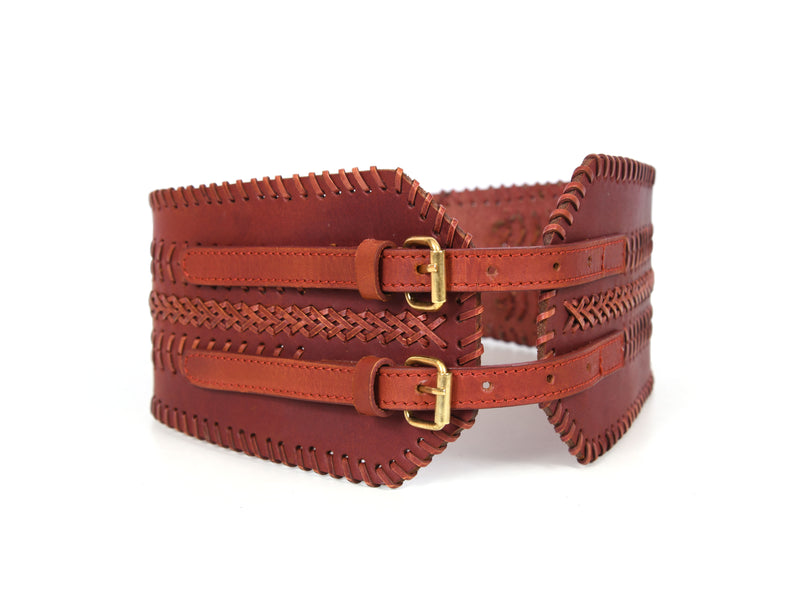 Tolredo Leather Womens fashionable Belts – Chestnut  ( WBLT- 529)