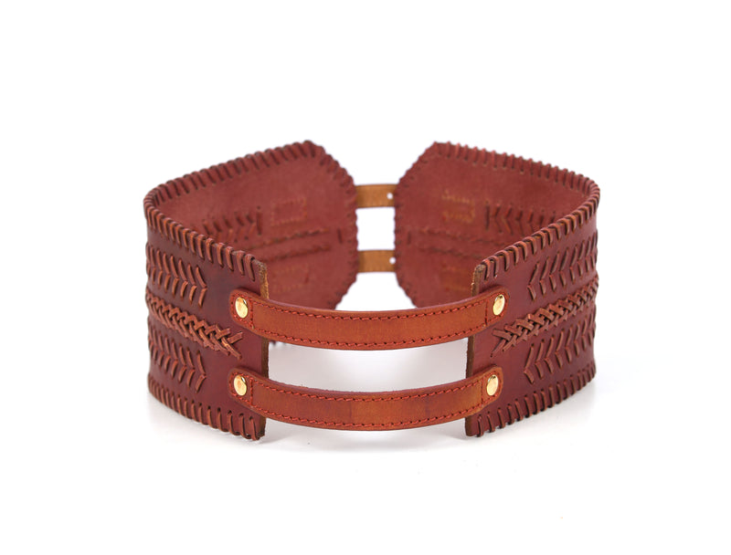Tolredo Leather Womens fashionable Belts – Chestnut  ( WBLT- 529)