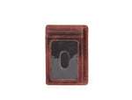 Tacoma Leather RFID Blocking Minimalist Wallets - Walnut Brown