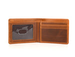 Arizona Leather RFID Blocking Mens Wallet - Caramel Brown