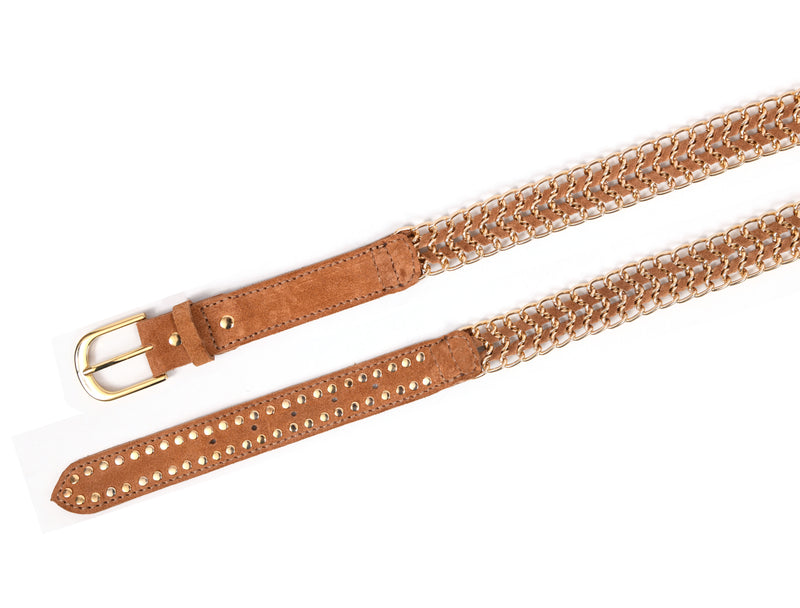 Tolredo Leather Womens fashionable Pin Buckle Belts – Dark Brown (WBLT- 546)