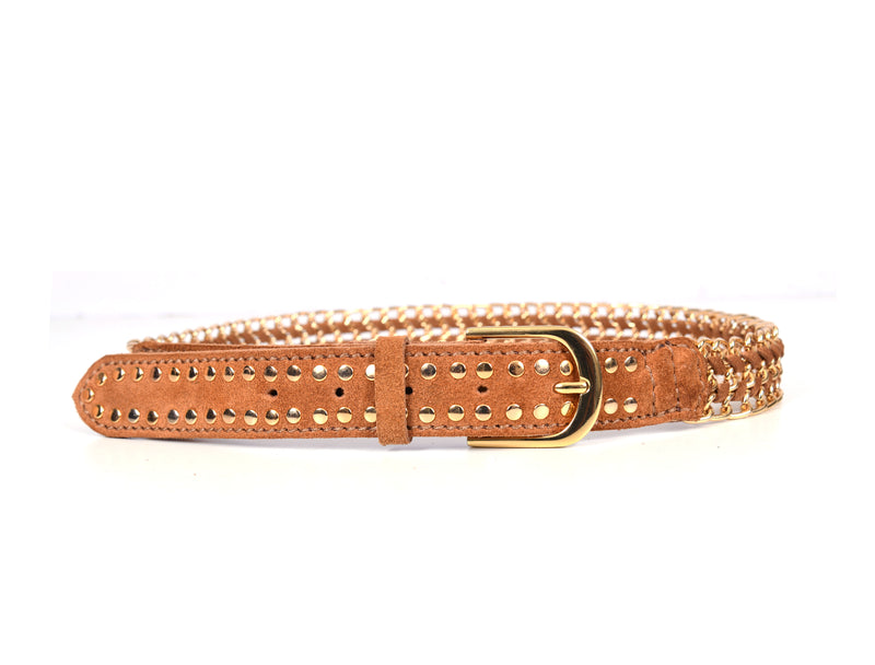 Tolredo Leather Womens fashionable Pin Buckle Belts – Dark Brown (WBLT- 546)