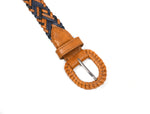 Tolredo Leather Womens Braided fashionable Pin Buckle Belts – Caramel (WBLT- 547)