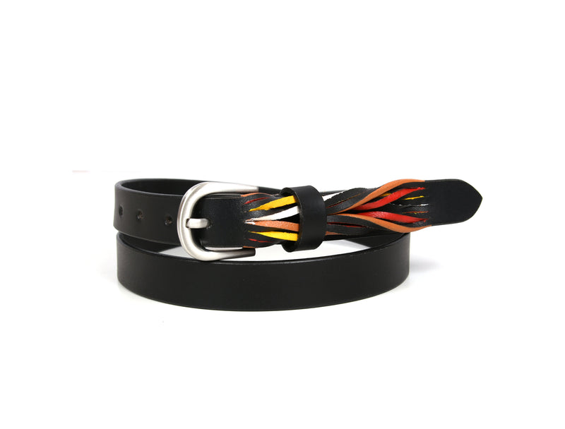 Tolredo Leather Belts for Women  - Raven Black