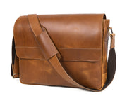 Hudson Leather Messenger Bag - Desert Tan
