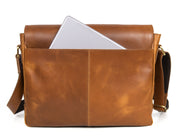 Hudson Leather Messenger Bag - Desert Tan